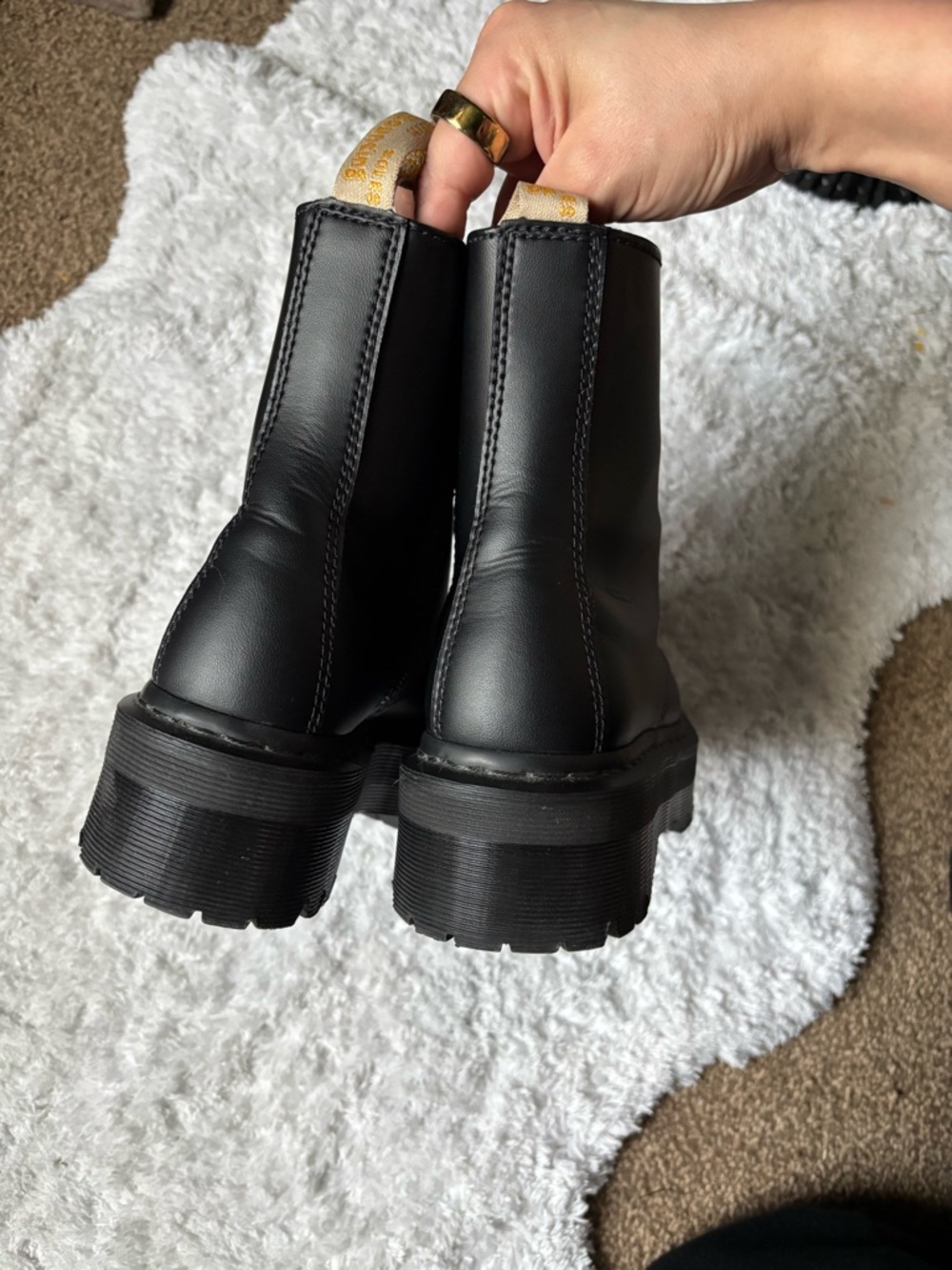 Dr. Martens Black Chunky Lace-Up Platform Boots - Picture 4 of 7